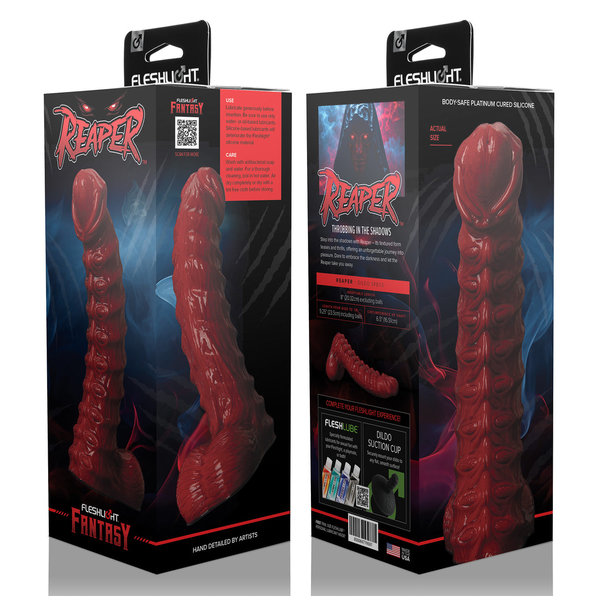 Fleshlight Fantasy Reaper Dildo – Red Silicone