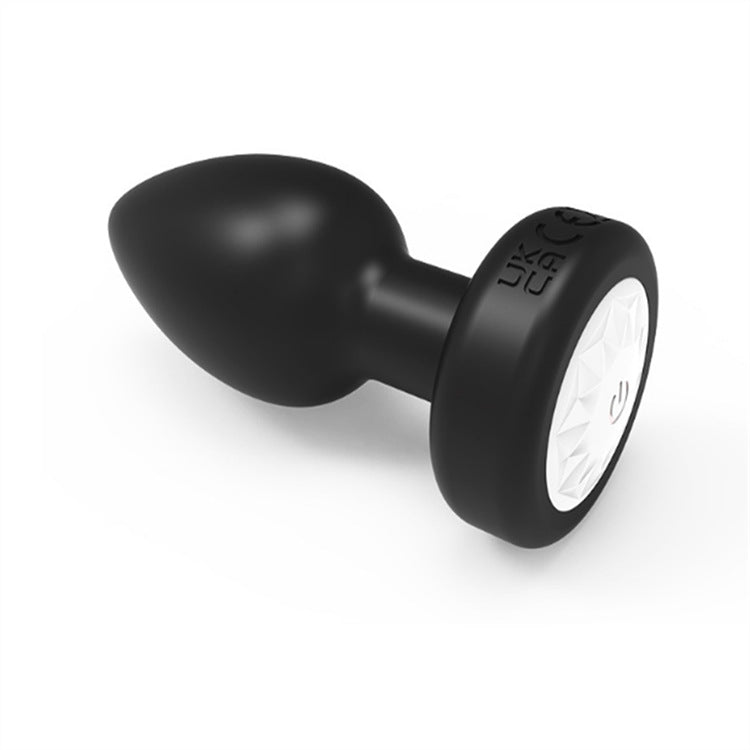 Remote LED Lights Silicone Butt Plug - Black