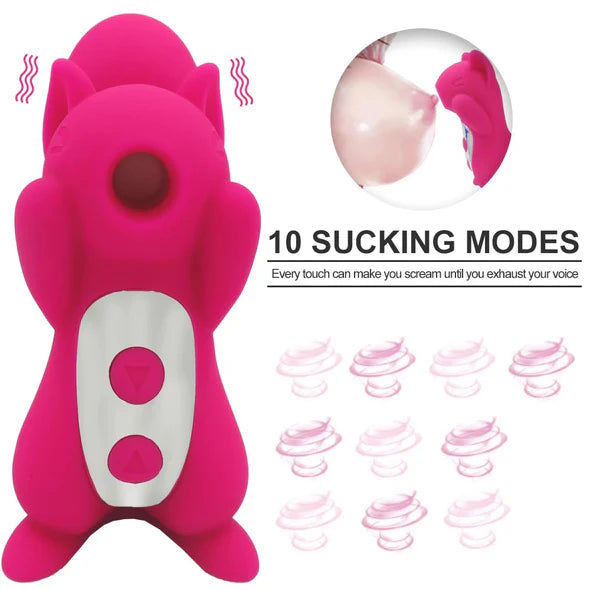 The Squirrel Suction Vibrator - Purple