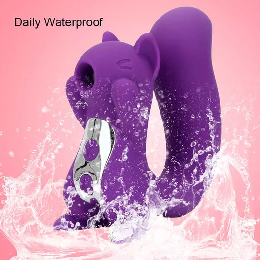 The Squirrel Suction Vibrator - Purple