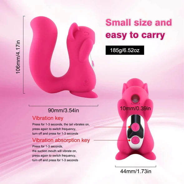 The Squirrel Suction Vibrator - Purple