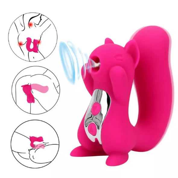 The Squirrel Suction Vibrator - Purple