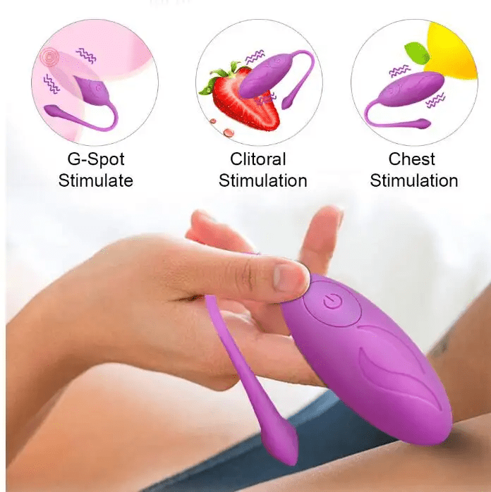 Remote control Kegel ball vibrating egg - Purple