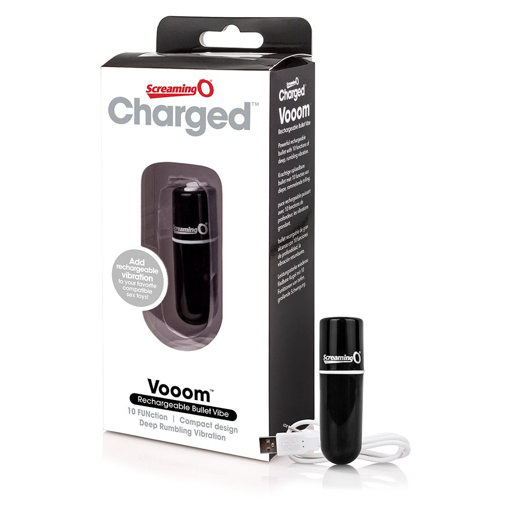 Charged Vooom Rechargeable Bullet Vibe - Black