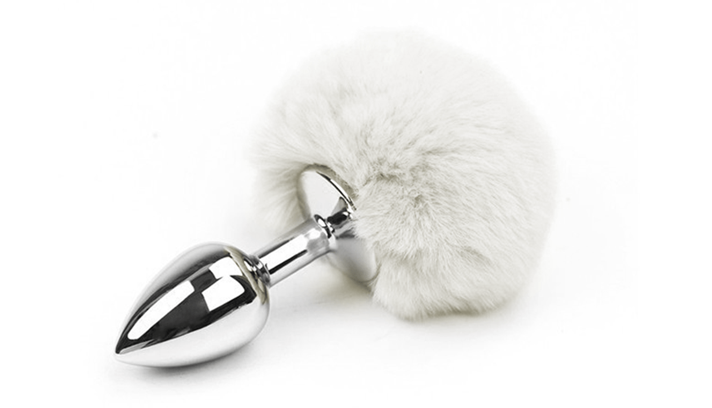 Bunny Tail Stainless Steel Anal Butt Plug Multiple colours and sizes