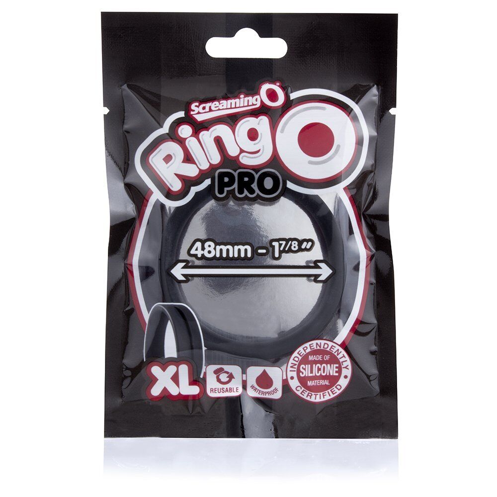 ScreamingO RingO Pro XL Black harder erection, longer lasting cock ring