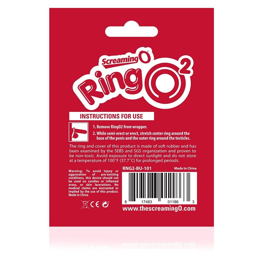 Screaming O RingO 2 Blue cock and ball cock ring sexual aid enhancer