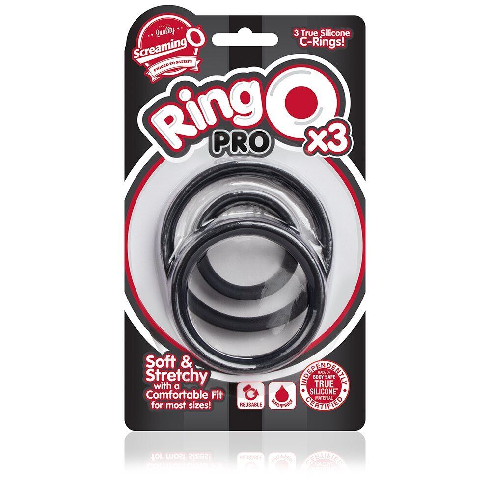 RingO Pro x 3 - Black adult sex toy vibrator sexual aid