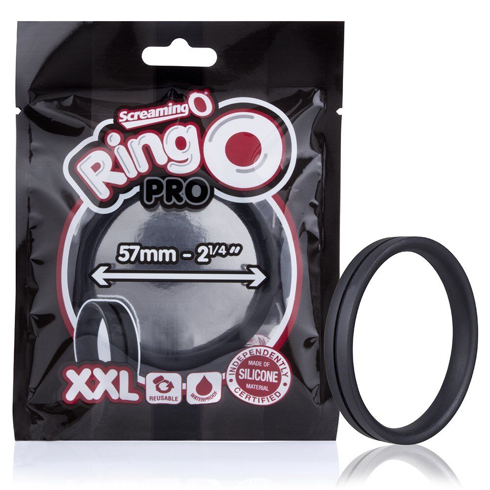 ScreamingO RingO Pro XXL Black harder erection, longer lasting cock ring