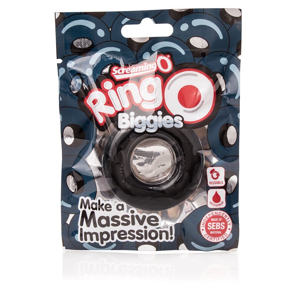 ScreamingO RingO Biggies Black longer orgasm harder erection sex toy