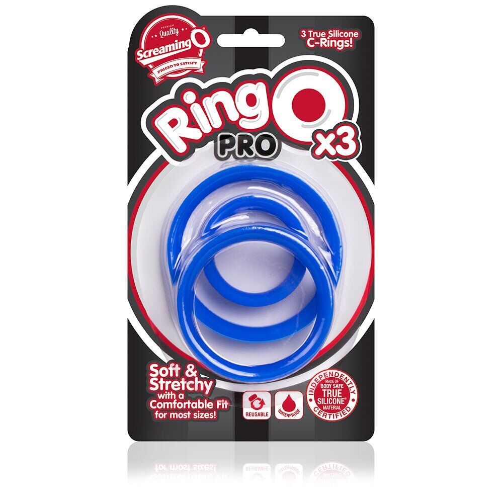 RingO Pro x 3 - Blue adult sex toy vibrator sexual aid