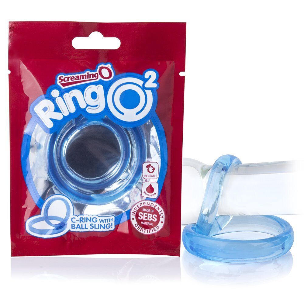 Screaming O RingO 2 Blue cock and ball cock ring sexual aid enhancer