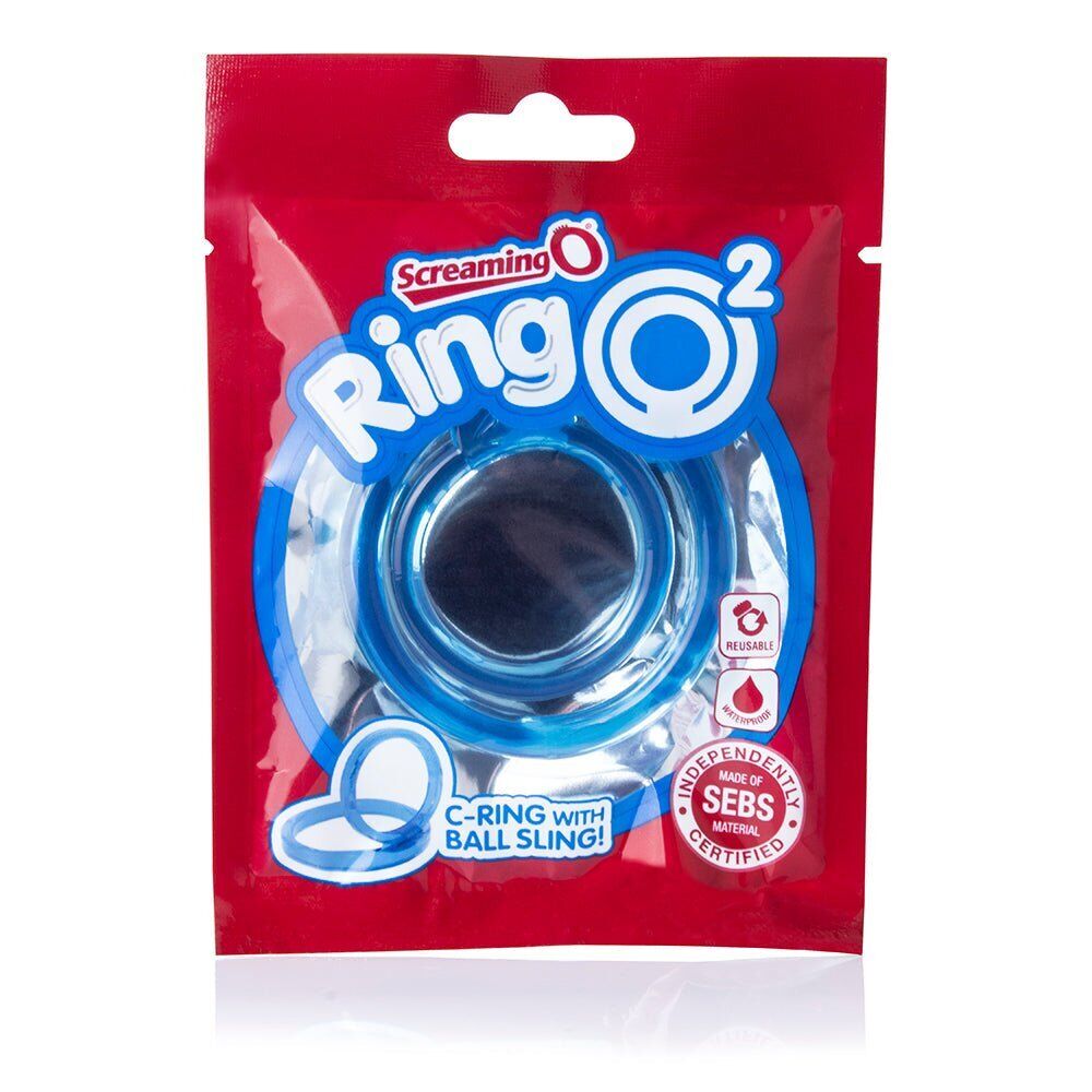 Screaming O RingO 2 Blue cock and ball cock ring sexual aid enhancer