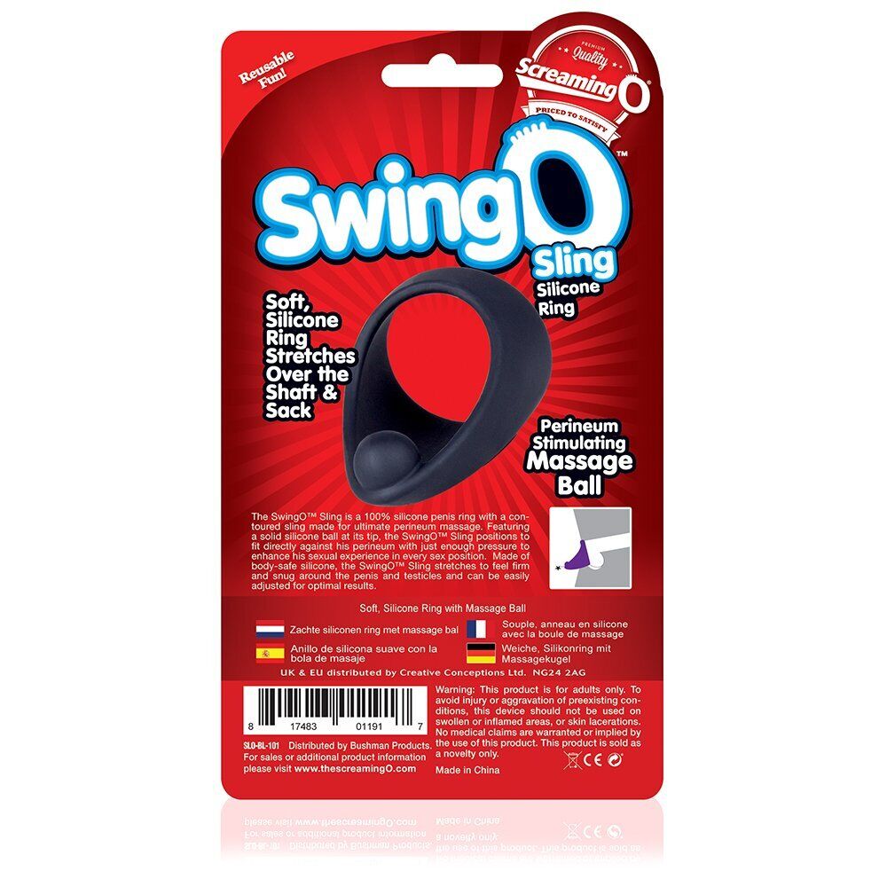 ScreamingO SwingO Sling Black sex toy cock ring mens sexual aid