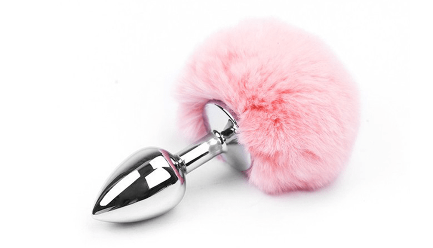 Bunny Tail Stainless Steel Anal Butt Plug Multiple colours and sizes