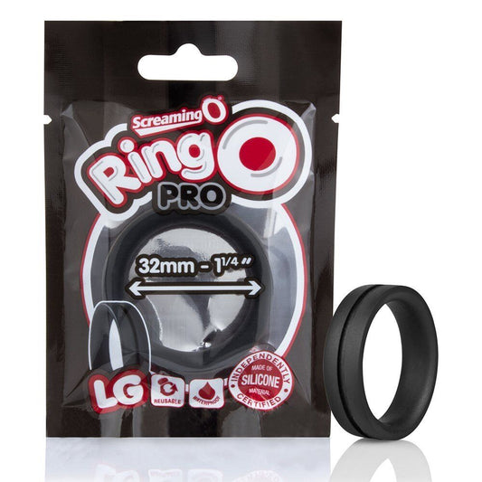 ScreamingO RingO Pro Large Black harder erection, longer lasting cock ring