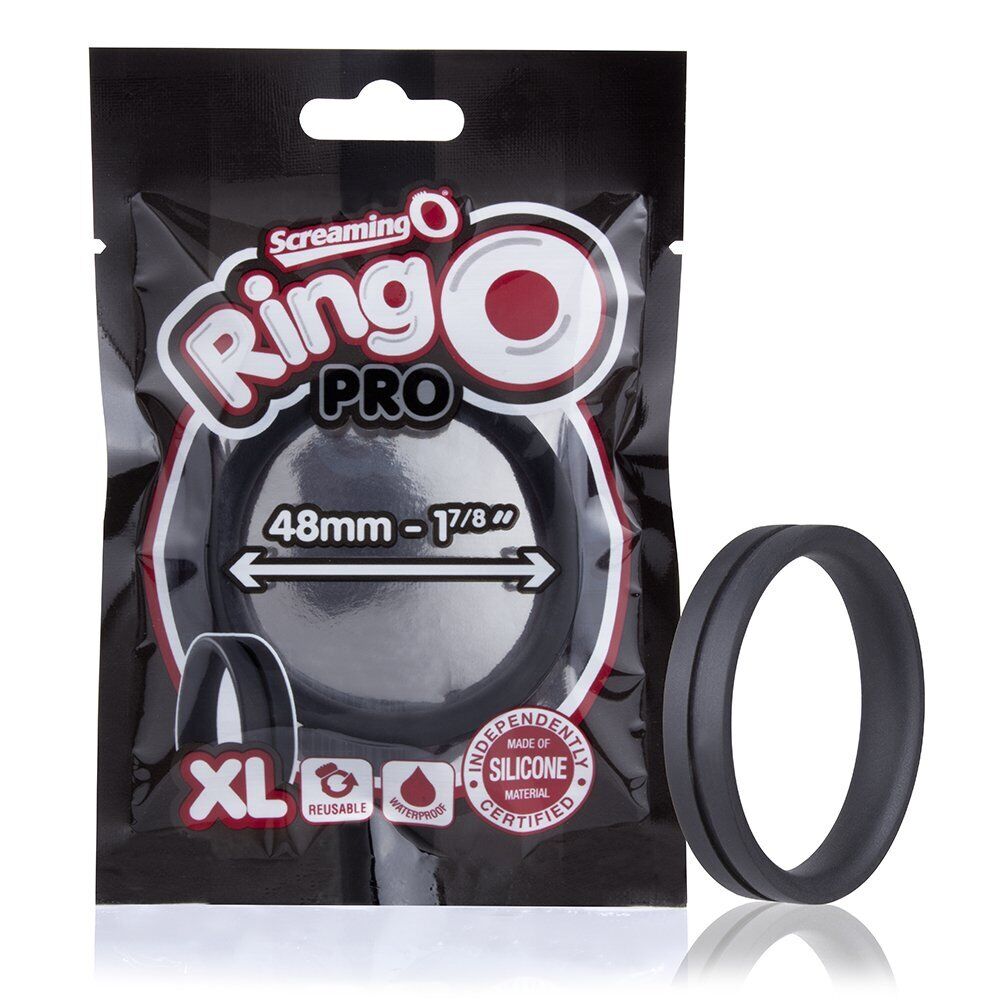 ScreamingO RingO Pro XL Black harder erection, longer lasting cock ring