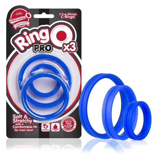 RingO Pro x 3 - Blue adult sex toy vibrator sexual aid