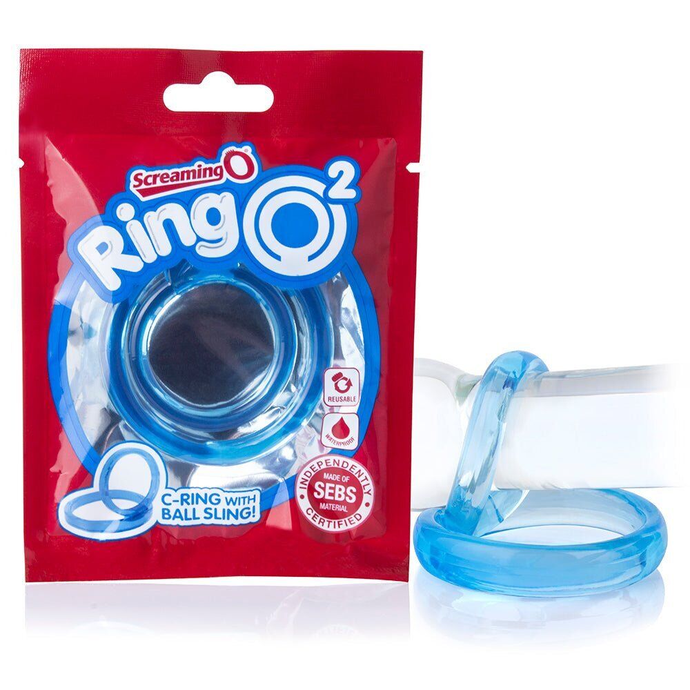 Screaming O RingO 2 Blue cock and ball cock ring sexual aid enhancer