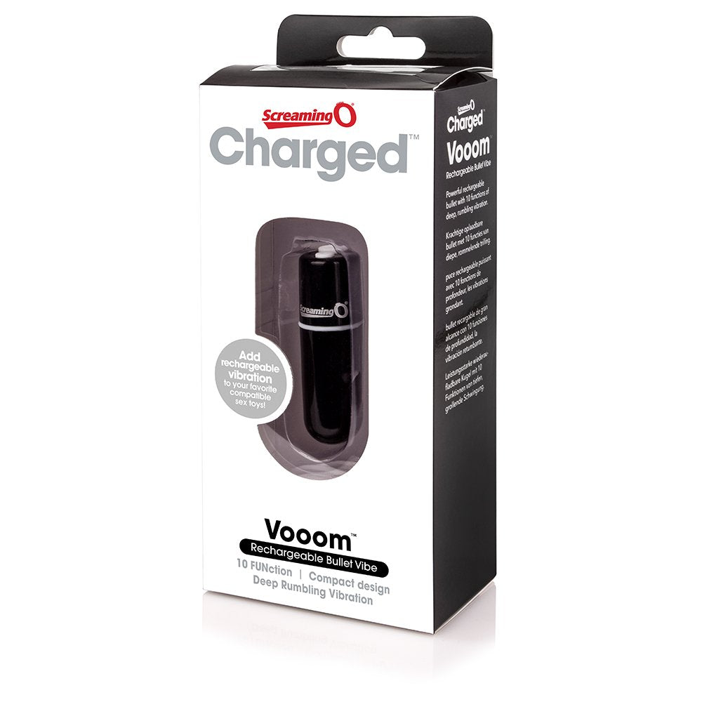 Charged Vooom Rechargeable Bullet Vibe - Black