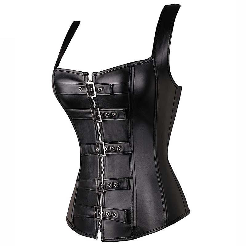 Synthetic Leather Corset Bustier 905