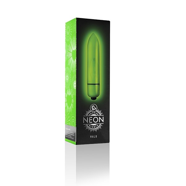 RO-80mm Neon Halo Green Rocks-Off Vibrator